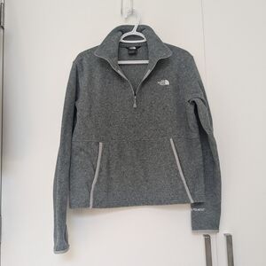 The North Face Heather Grey Women's Quarter-Zip Fleece